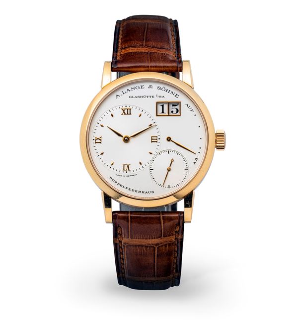 Classic and elegant Little Lange 1 in 18k rose gold, manual winding with date and large power reserve,  [..]