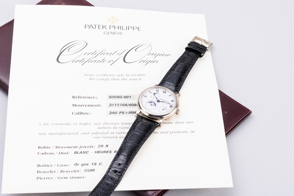 Patek Philippe - Complicato e Classico Calatrava Ref 5054 G in Oro Bianco 18k in Perfetto Stato d...