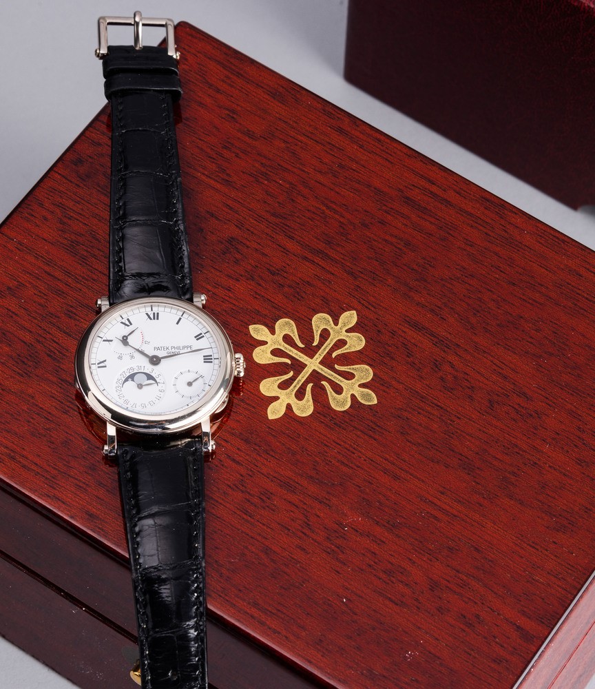 Patek Philippe - Complicato e Classico Calatrava Ref 5054 G in Oro Bianco 18k in Perfetto Stato d...