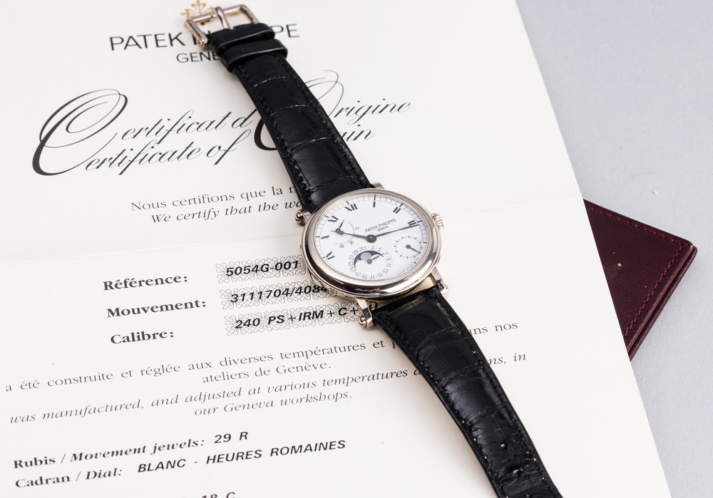 Patek Philippe - Complicato e Classico Calatrava Ref 5054 G in Oro Bianco 18k in Perfetto Stato d...