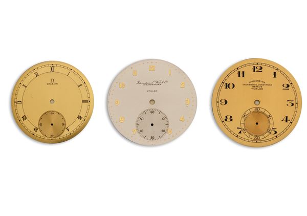 Lotto di tre quadranti, International Watch 42mm, Vacheron & Constantin 42 mm, Omega 39,5 mm
