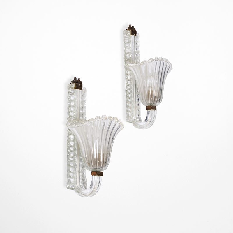 Seguso : Due lampade a parete  - Asta Design Lab - Cambi Casa d'Aste