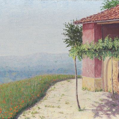 Dipinto a Imitazione di Morbelli Paesaggio