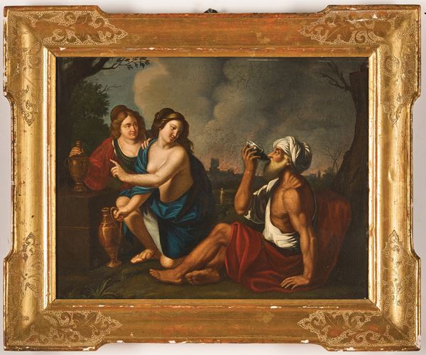 Giovanni Francesco Barbieri detto il Guercino - Lot e le figlie