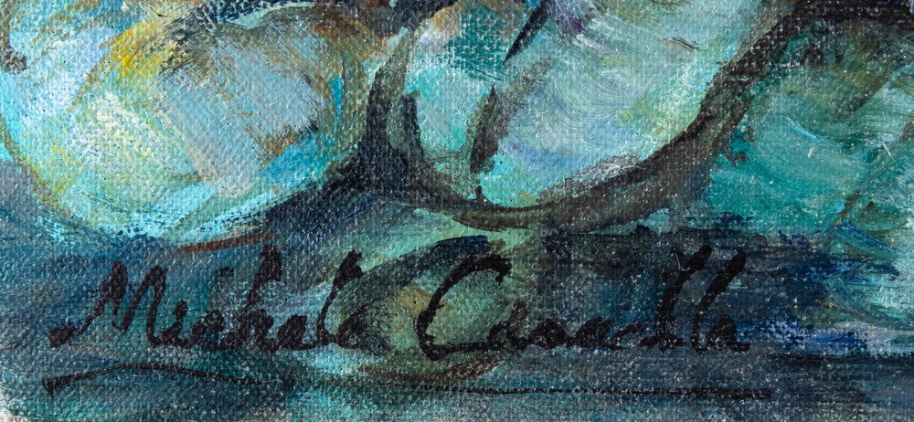 Michele Cascella - Paesaggio con Barche