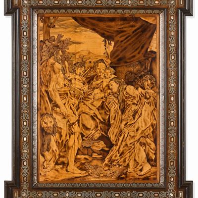 Tarsia in Legni Diversi. Giovanni Maffezzoli (1774 - 1818) la Madonna di San Girolamo