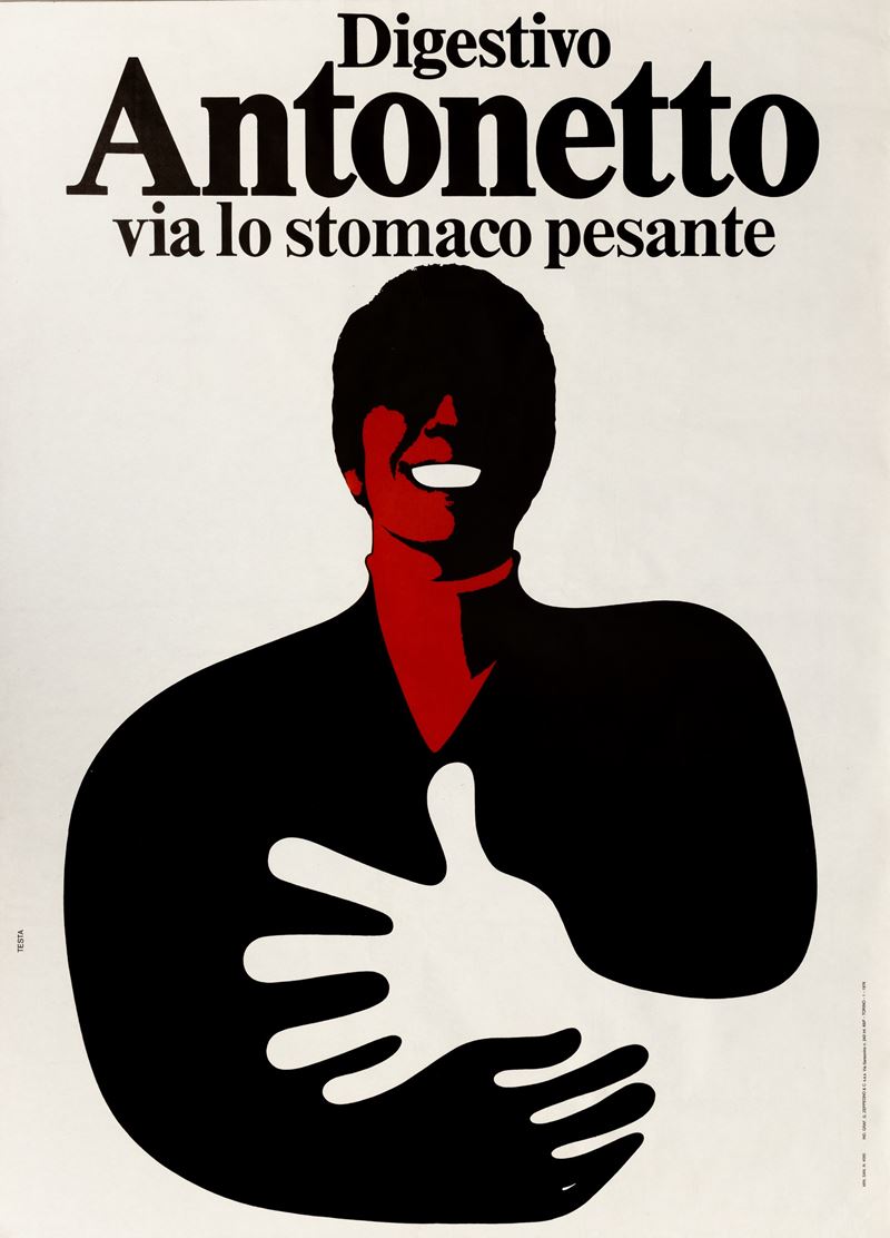 Armando Testa : Digestivo Antonetto Uomo.  - Auction POP Culture and Vintage Posters - Cambi Casa d'Aste