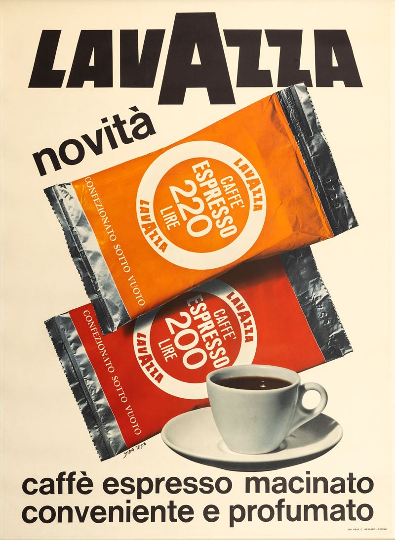Studio Testa : Lavazza - Caffè Espresso.  - Asta POP Culture e Manifesti d'epoca - Cambi Casa d'Aste