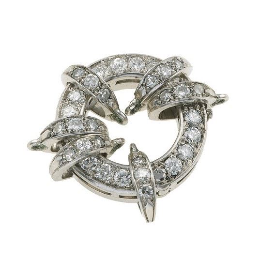 Fermezza con diamanti  - Asta Vintage Jewellery - Cambi Casa d'Aste