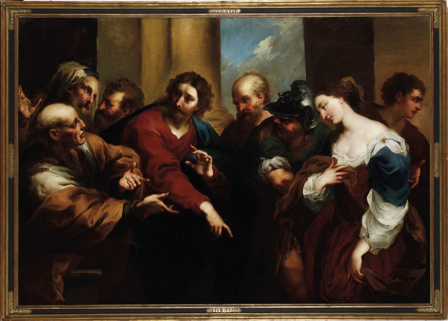Valerio Castello - Cristo e L’adultera