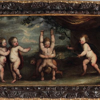 Scuola del XVIII Secolo Giochi di Putti
