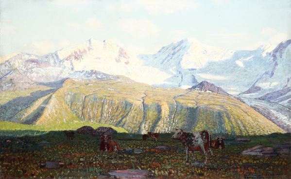 Carlo Costantino Tagliabue - Veduta del monte Rosa, 1939