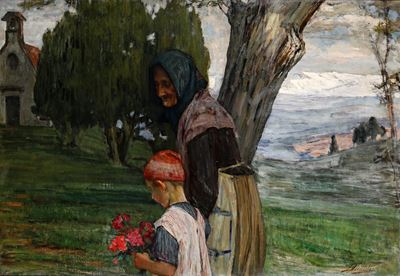 Paesaggio con Contadina e Bimba