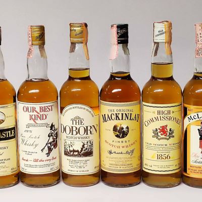 Black Castle, Our Best Kind, Doborn, Mackinlay, Commissioner, Mclane's, Scoth Whisky