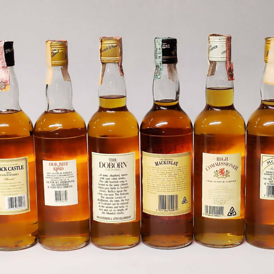 Black Castle, Our Best Kind, Doborn, Mackinlay, Commissioner, Mclane's, Scoth Whisky