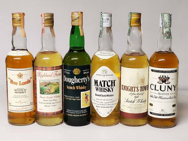 Five Lords, Highland Farm, Dougherty's, Match, Knight's Tower, Cluny, Scoth Whisky