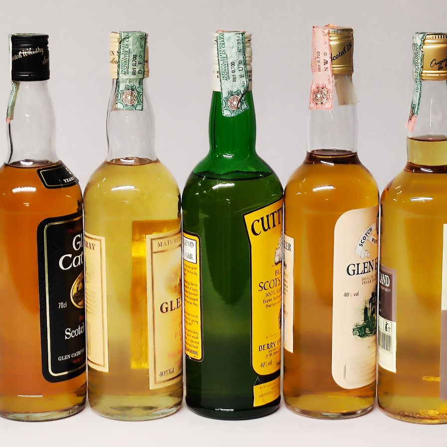 Glen Catrine, Glen Moray, Cutty Sark, Glen Flagler, Royal Land, Scoth Whisky