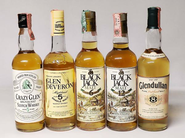 Crazy Glen, Glen Deveron, Black Jack, Glendullan, Scoth Whisky