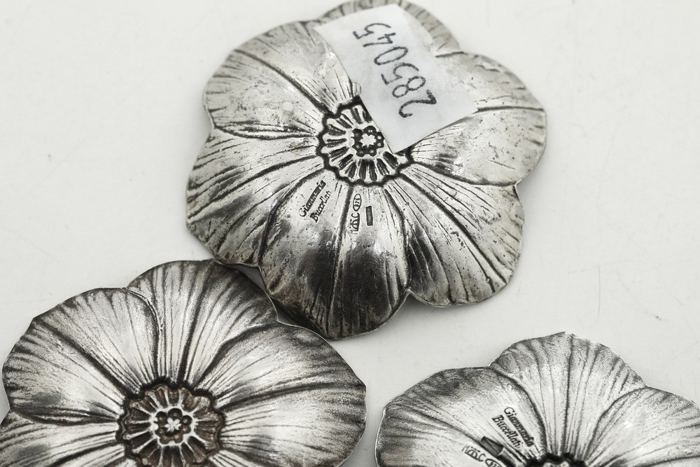 Quattro Segnaposto a Fiore. Argentiere Clementi, Bologna per Maison Gianmaria Buccellati. Italia ...