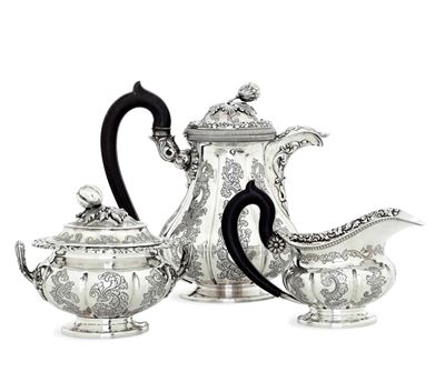 Torino, XIX Secolo. Argentiere Pietro Borrani (1822-1824) Servizio da Caffè