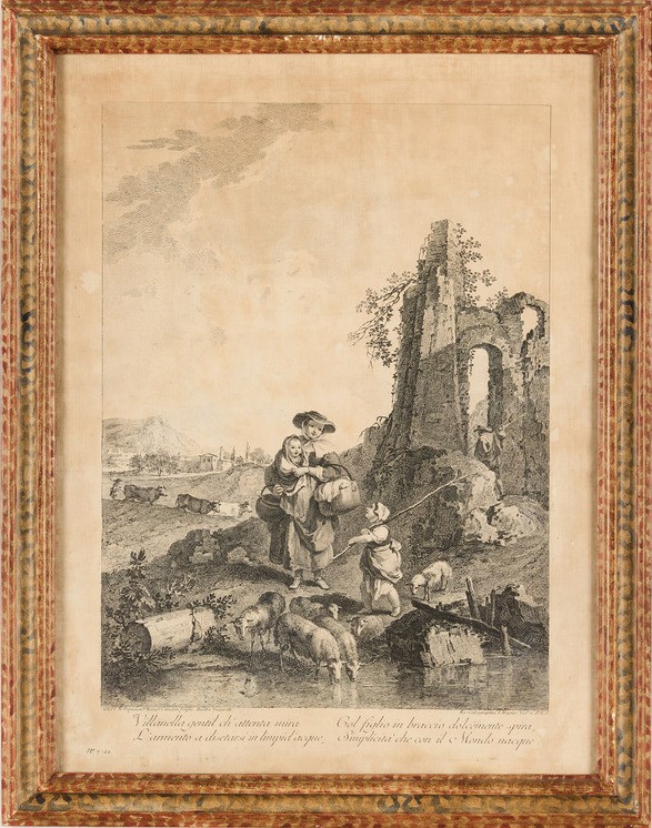 Zuccarelli Antonio-joseph Wagner. Serie di Quattro Incisioni di Soggetto Campestre con Riferiment...