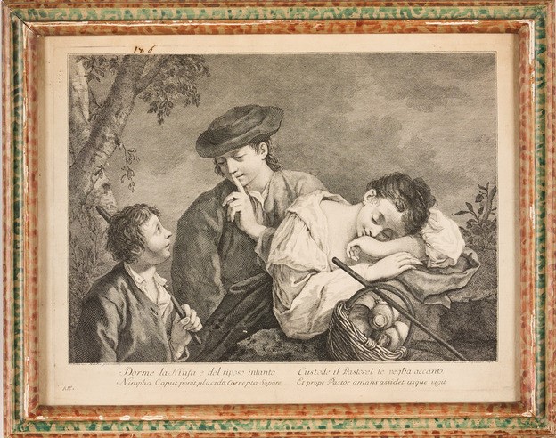 Alessandri Innocente- Domenico Maggiotto. Scena Pastorale con Ninfa Dormiente- Scena Musicale con...