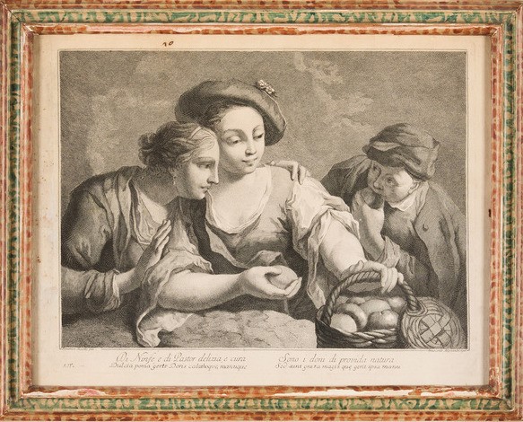 Alessandri Innocente- Domenico Maggiotto. Donna con Canestro di Frutta-donna con Due Cacciatori, ...