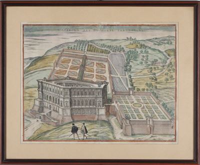 Georg Braun & Franz Hogenberg. Caprarola Arx Et Horti Farnesiani.