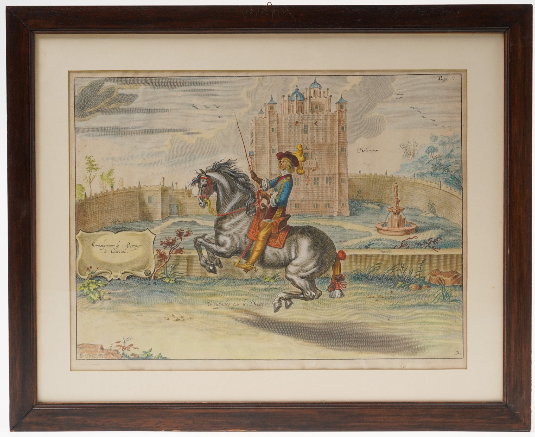 P. Clowet Et Petr. Van Lisebetten-abramo da Diepenbeke. Monsieur le Marquis a Cheval...due Grandi...