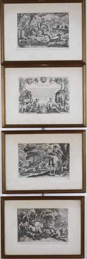 Gruppo di 4 Caricature Satiriche di Avvocati e Giudici (daumier)