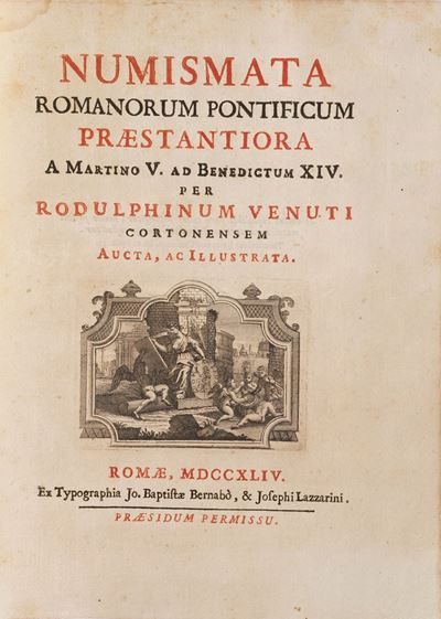 Venuti Rodolfo. Numismata Romanorum Pontificum Praestantiora, Roame Ex Tipografia Jo. Nattista Be...