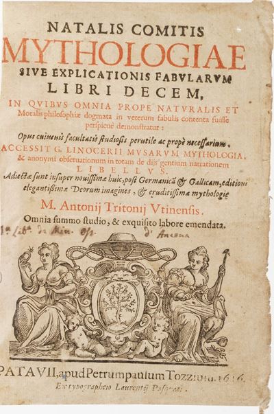 Conti Natale. Natalis Comitis Mythologiae Sive Explicationum Fabularum Libri Decem. Patavi Tozzi,...
