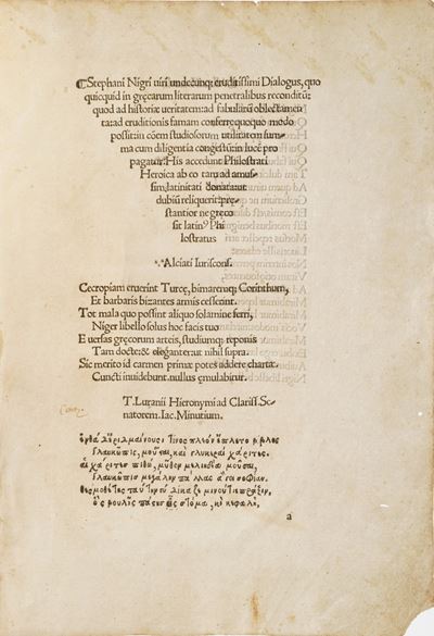 Stefano Negri Stephani Nigri ... Dialogus, Quo Quicquid in Graecarum Literarum Penetralibus Recon...