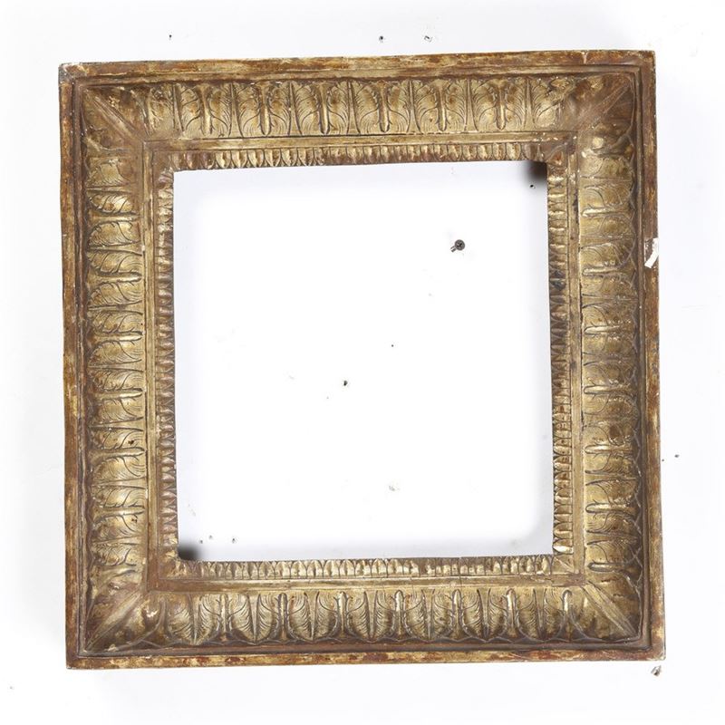 Cornice Impero in legno intagliato e dorato. XIX secolo  - Auction Antique Frames - Cambi Casa d'Aste