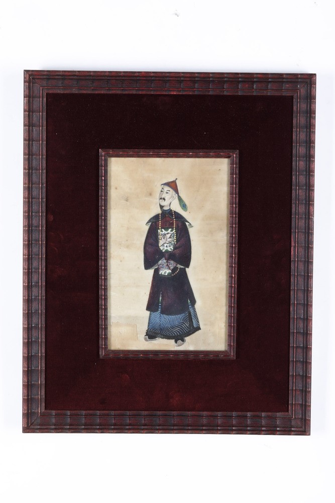 Dipinti su carta raffiguranti dignitari, Cina, Canton, Dinastia Qing, XIX secolo