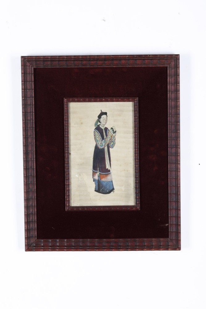 Dipinti su carta raffiguranti dignitari, Cina, Canton, Dinastia Qing, XIX secolo