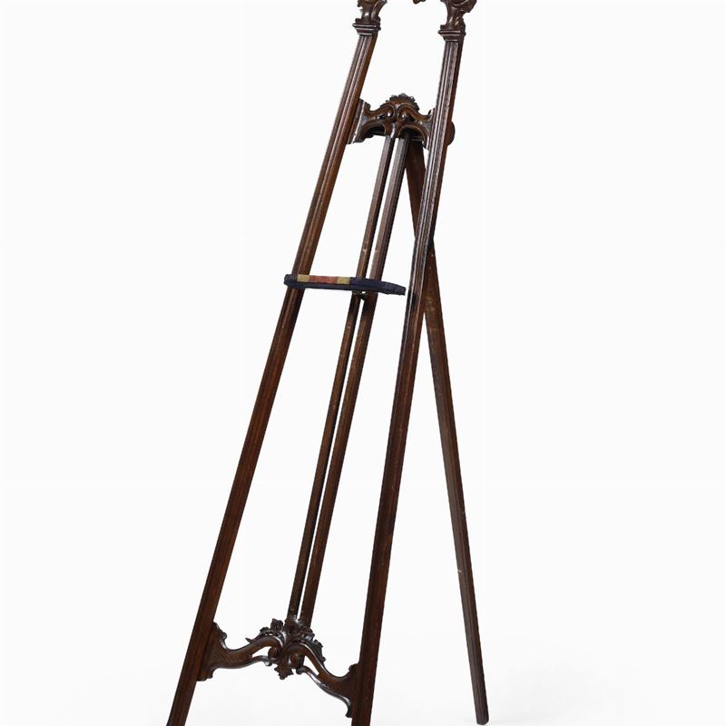 Cavalletto Liberty in legno di noce  - Asta Antiquariato Settembre - Cambi Casa d'Aste