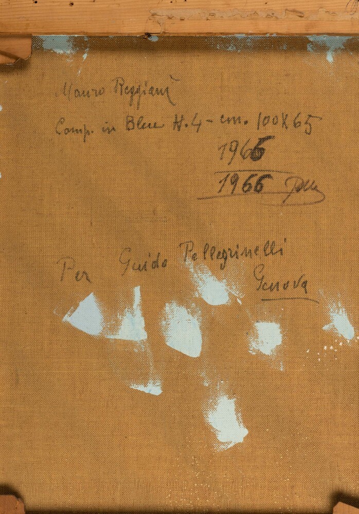 Mauro Reggiani - Composizione in blu n. 4, olio su tela