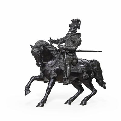 Fonditore del XIX Secolo Carlo V a Cavallo