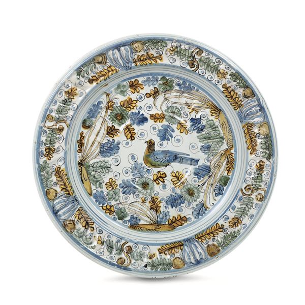 Grande piatto  Pavia, ultimo quarto del XVII - inizi del XVIII secolo