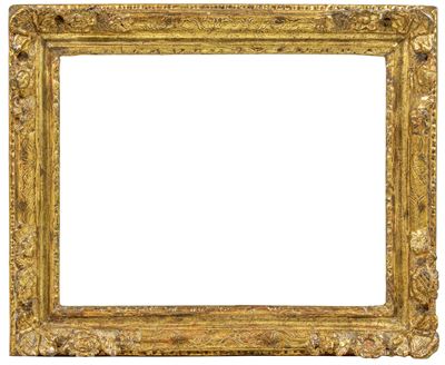 Coppia di Cornici in Legno Intagliato e Dorato. Italia o Francia XVII-XVIII Secolo