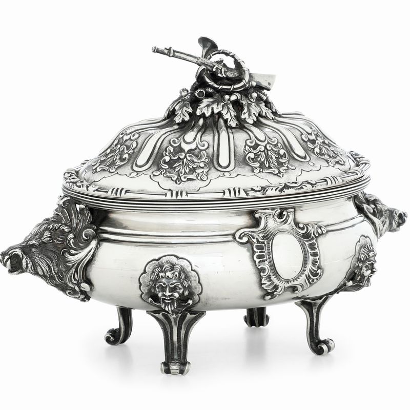 Importante Zuppiera. Torino, Seconda Metà del XVIII Secolo. Assaggiatore Carlo Mica (1759-1787), ...