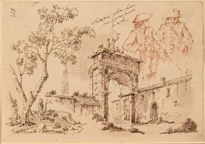 Studio di Figure e Paesaggio con Architetture