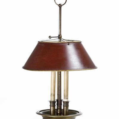 Lampada Bouillotte in Bronzo Dorato, XIX Secolo