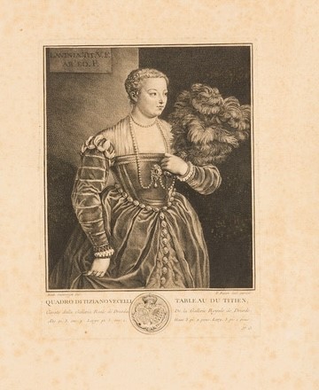 Pierre Francois Basan (1723-1797) Ritratto di Lavinia Vecellio (tratto da Ritratto di Tiziano Vec...