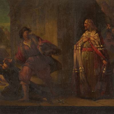 Scuola della fine del XVIII secolo, Episodi storici, olio su tela