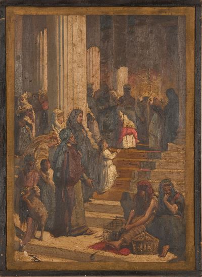 Pittore del XIX Secolo Presentazione di Maria al Tempio