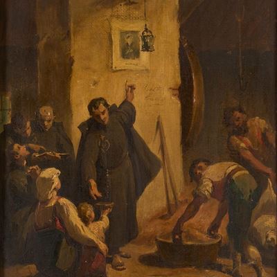 Pittore del XIX Secolo Scene D'interno