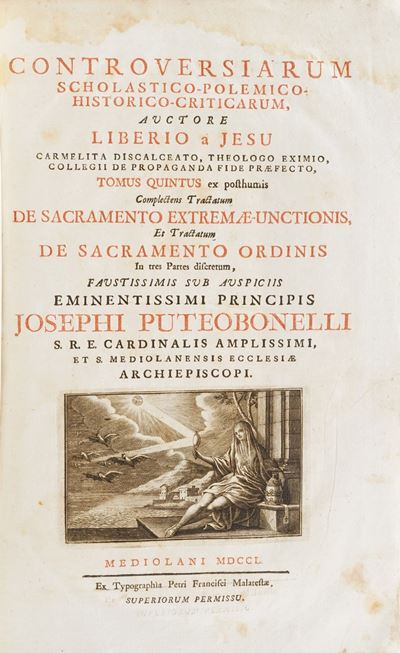 Legatura Milanese. Controversiarum Scholastico-polemico-historico-criticarum...tomus Quintus