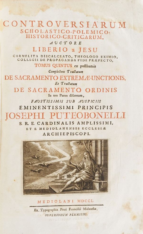 Legatura milanese. Controversiarum scholastico-polemico-historico-criticarum...tomus quintus